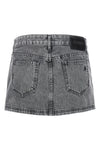 cotton denim mini skirt