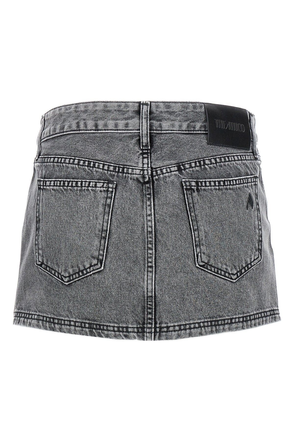 cotton denim mini skirt