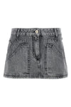 cotton denim mini skirt