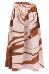 soni midi skirt in printed cotton poplin
