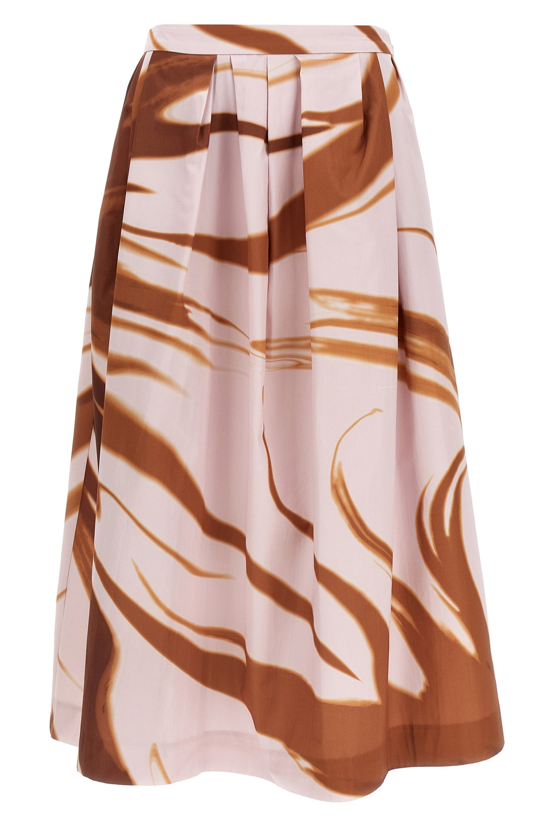 DRIES VAN NOTEN 40 soni midi skirt in printed cotton poplin