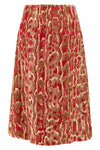 shera bis midi skirt in cotton blend and snake print viscose