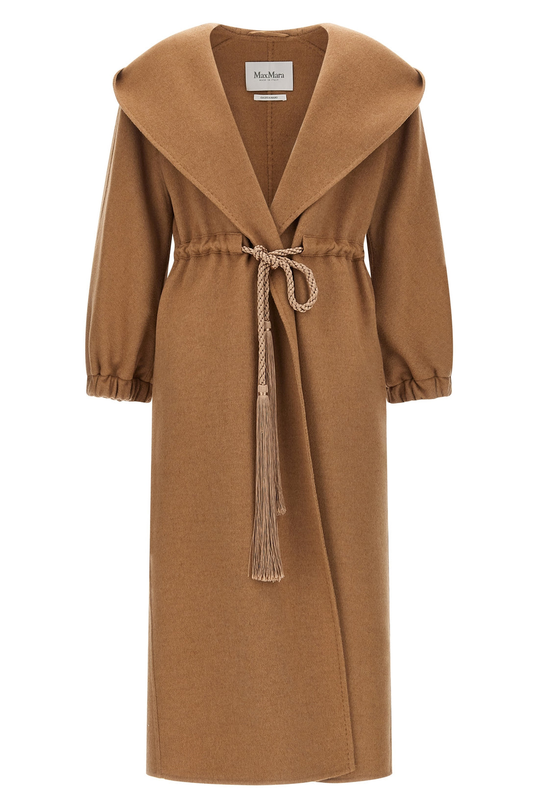 MAX MARA 42 long natalin coat in pure camel drap double drap