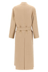 long vezzoso coat in double drap of pure albino camel
