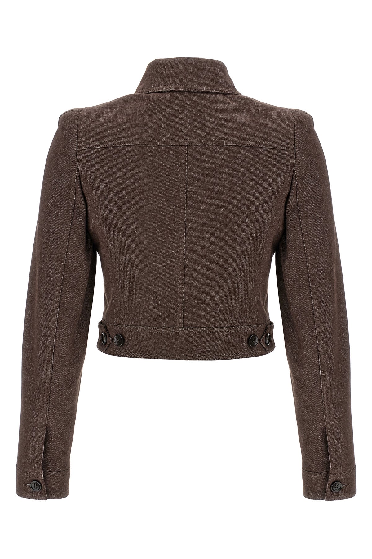 carpa blazer in pure cotton denim effect fabric