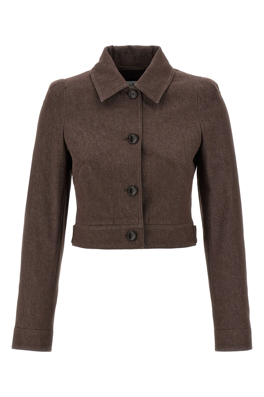 MAX MARA 38 carpa blazer in pure cotton denim effect fabric