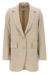 acacia1234 single-breasted blazer in wool canvas