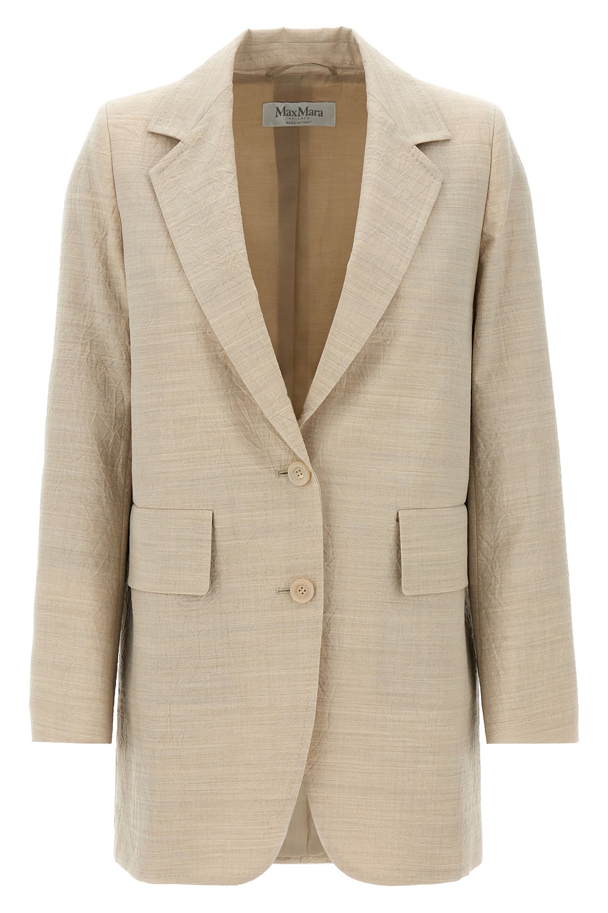acacia1234 single-breasted blazer in wool canvas