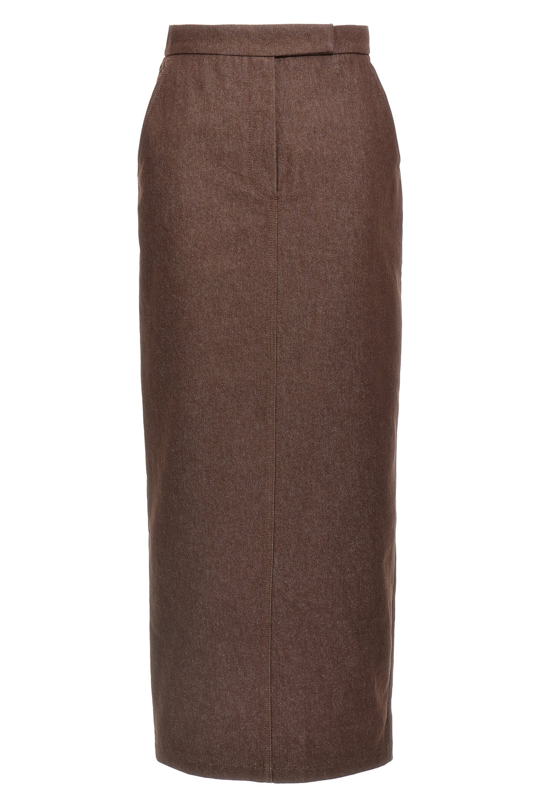 MAX MARA 40 long pianosa denim-effect cotton skirt