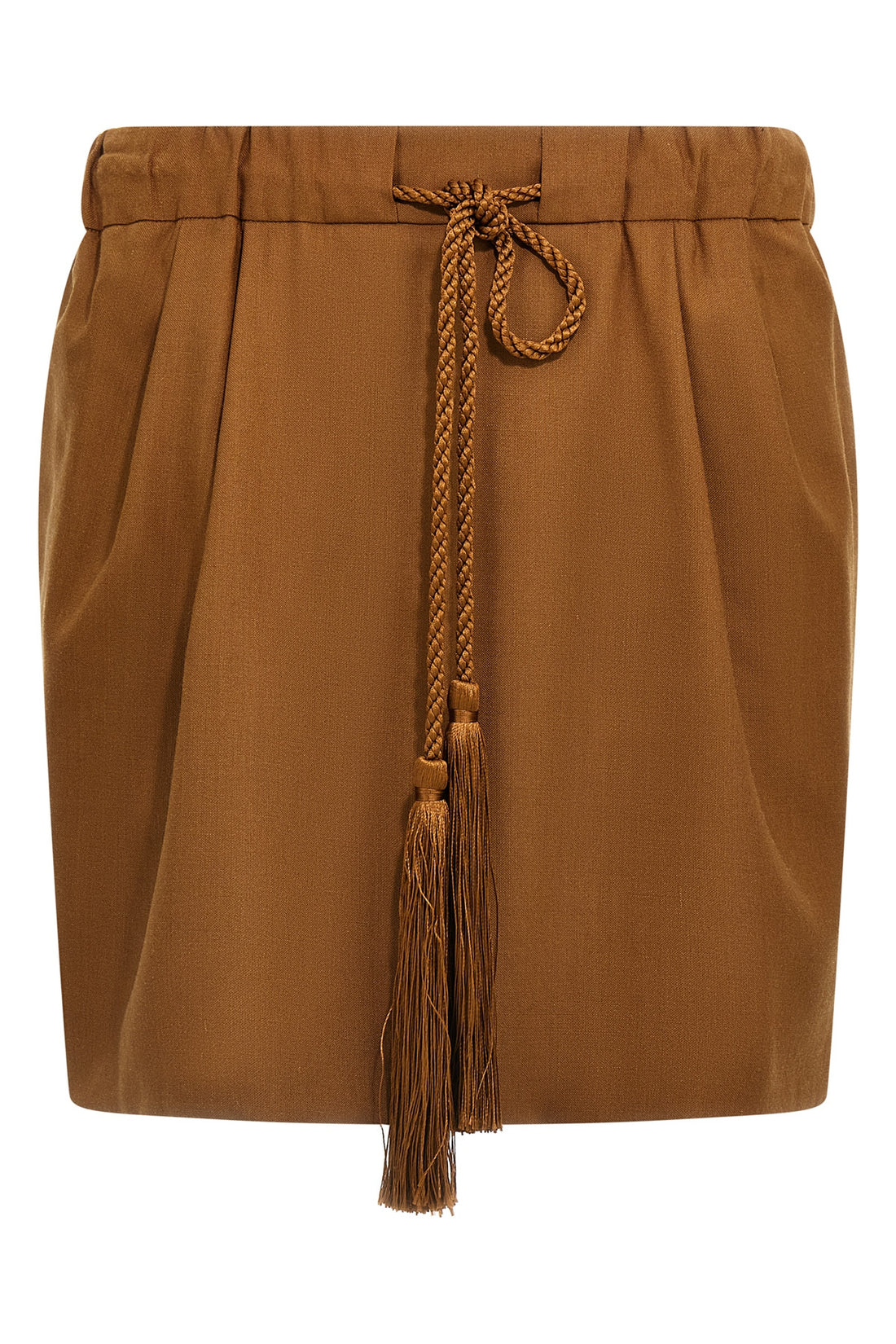 MAX MARA 40 mini tabarin skirt in mohair wool and silk canvas