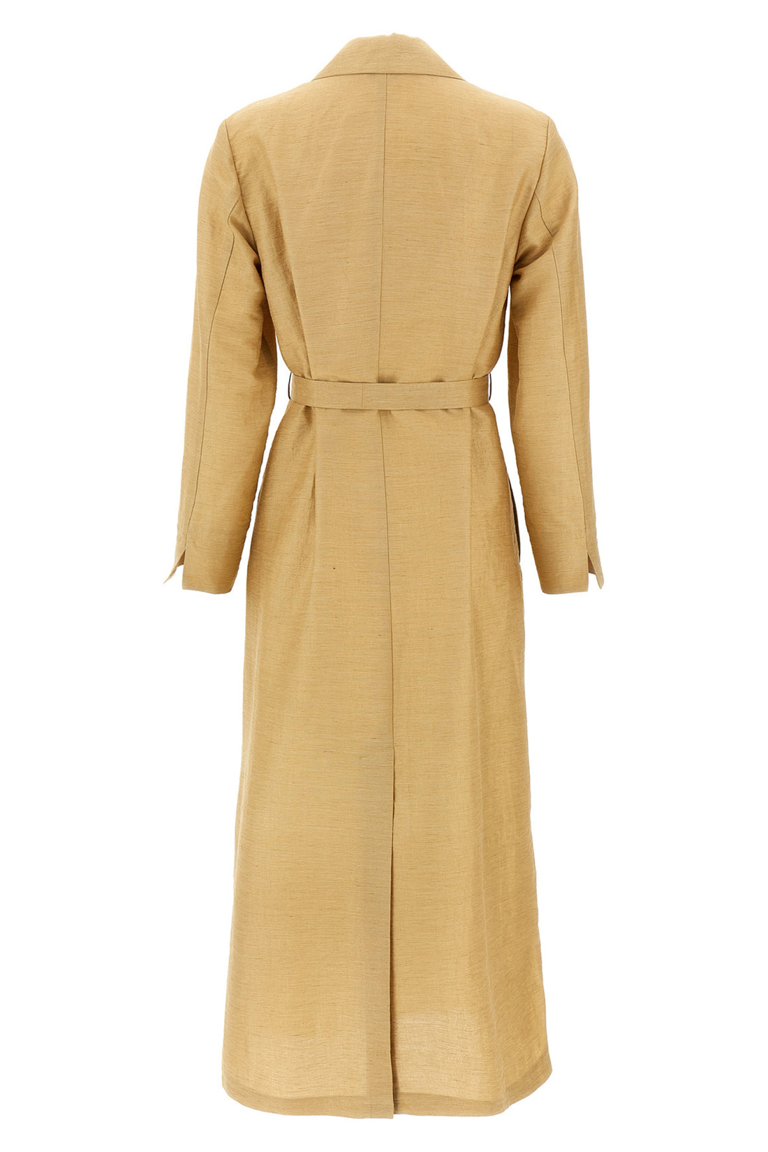 MAX MARA 42 meandro robe style coat in linen and silk blend