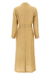 meandro robe style coat in linen and silk blend