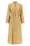 meandro robe style coat in linen and silk blend