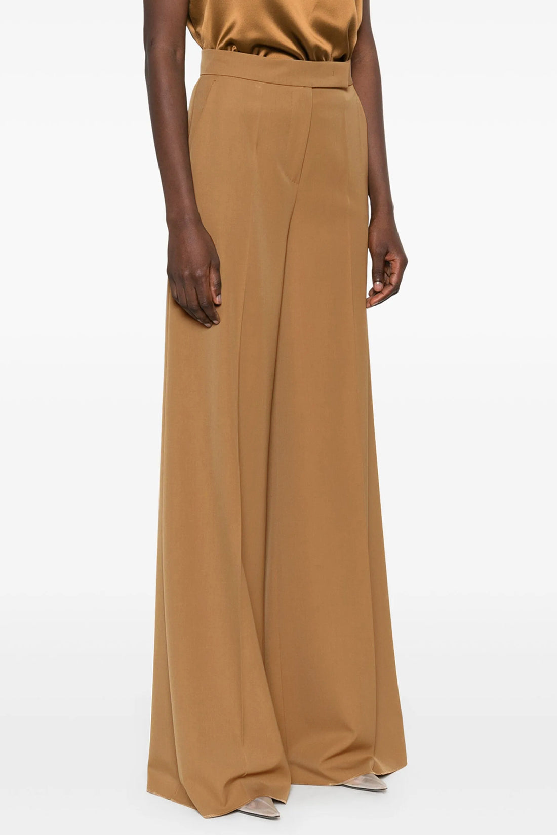 MAX MARA 48 high-waisted ninfa wool gabardine pants