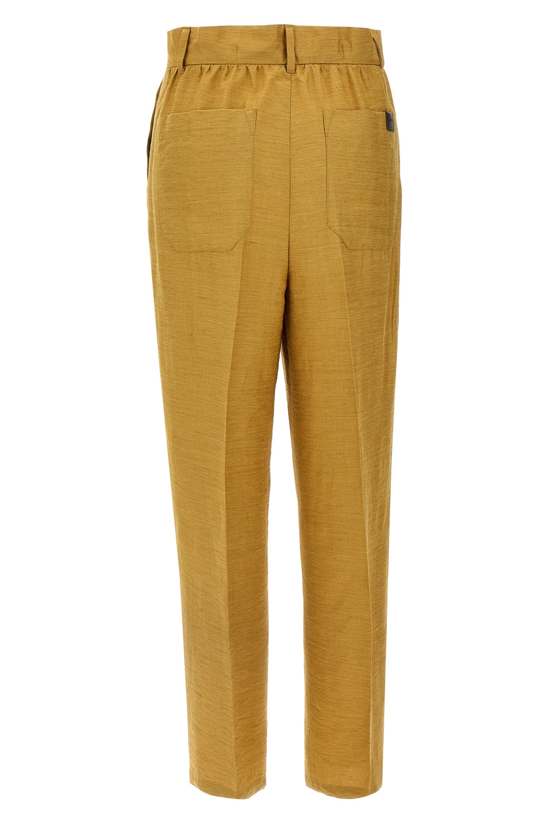 MAX MARA 42 efedra pants in a natural silk blend fabric