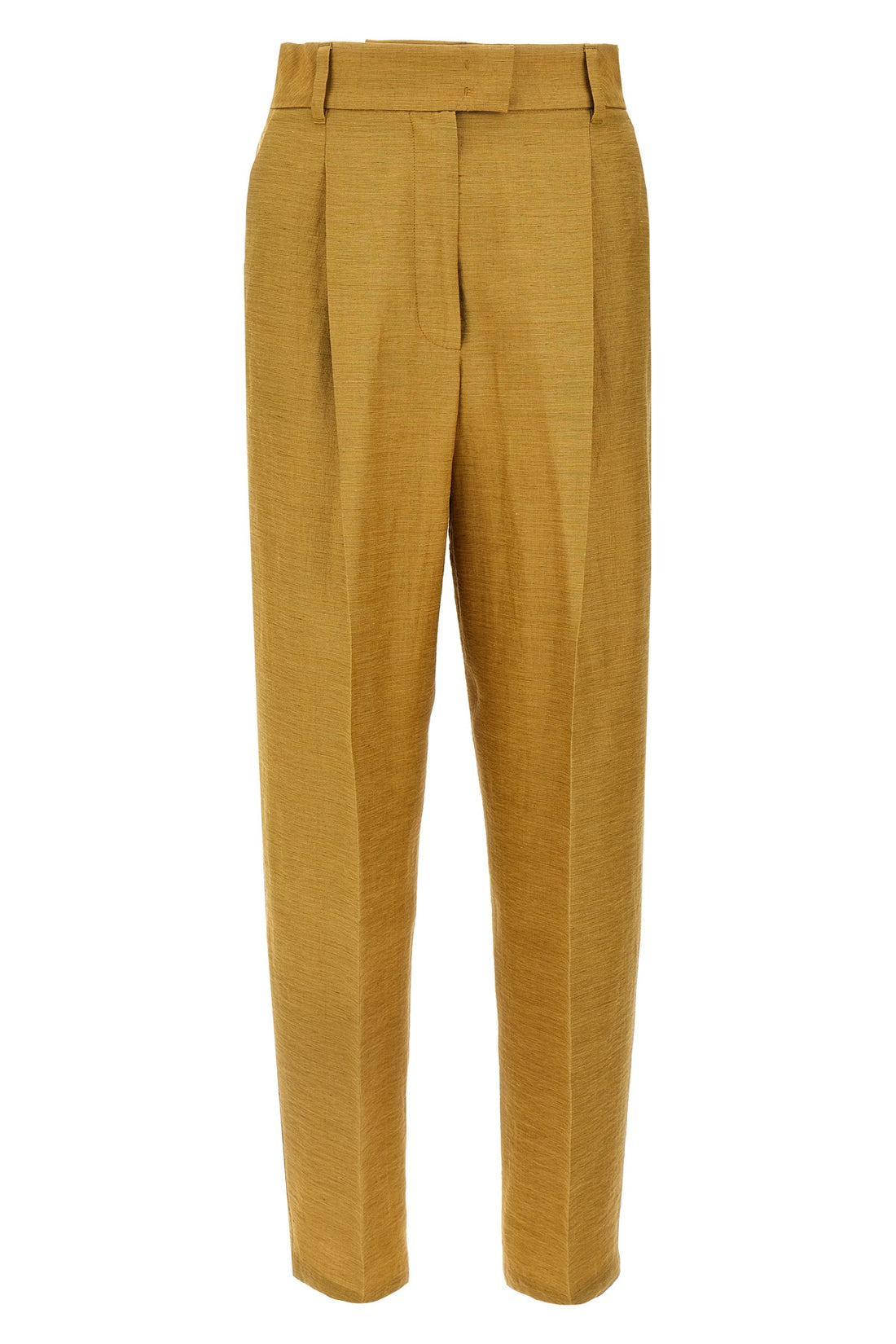 MAX MARA 42 efedra pants in a natural silk blend fabric