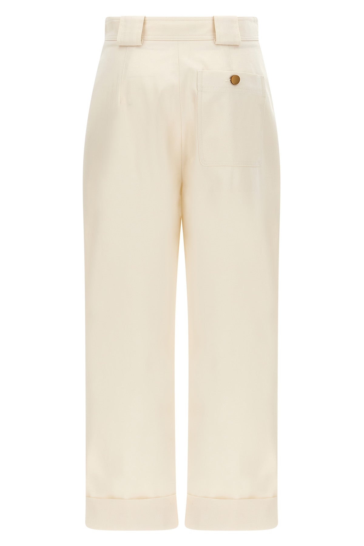 high-waisted palio cotton gabardine trousers