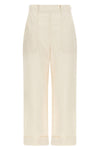 high-waisted palio cotton gabardine trousers