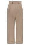 high-waisted palio cotton gabardine trousers
