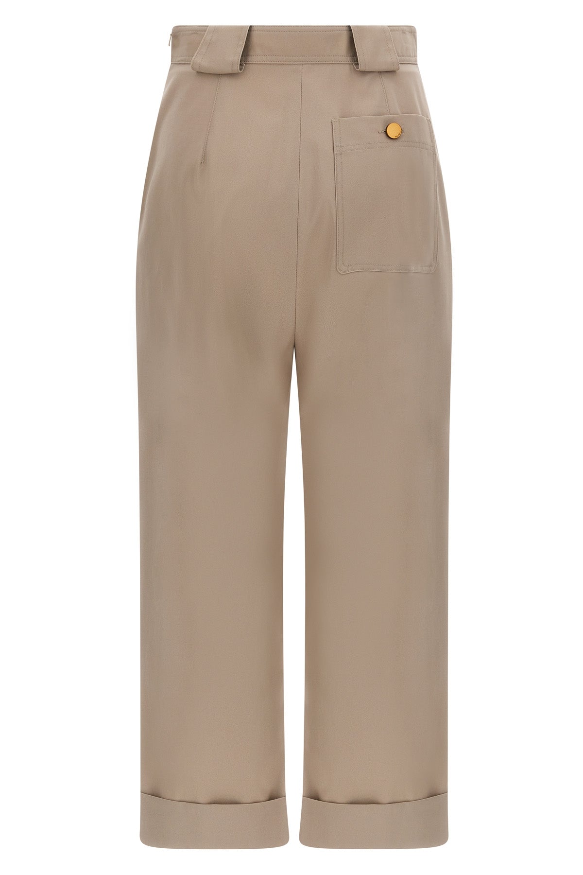 high-waisted palio cotton gabardine trousers