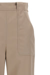 high-waisted palio cotton gabardine trousers