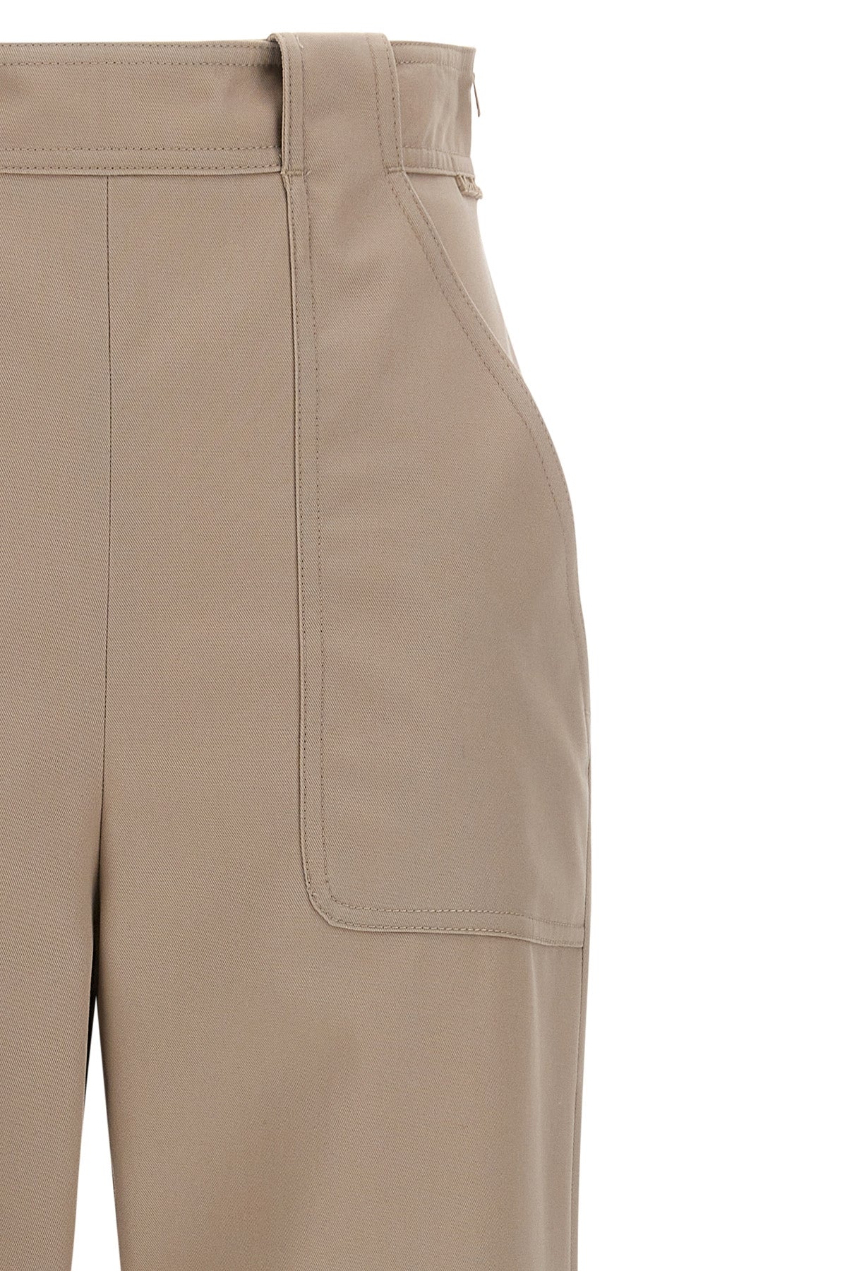 high-waisted palio cotton gabardine trousers
