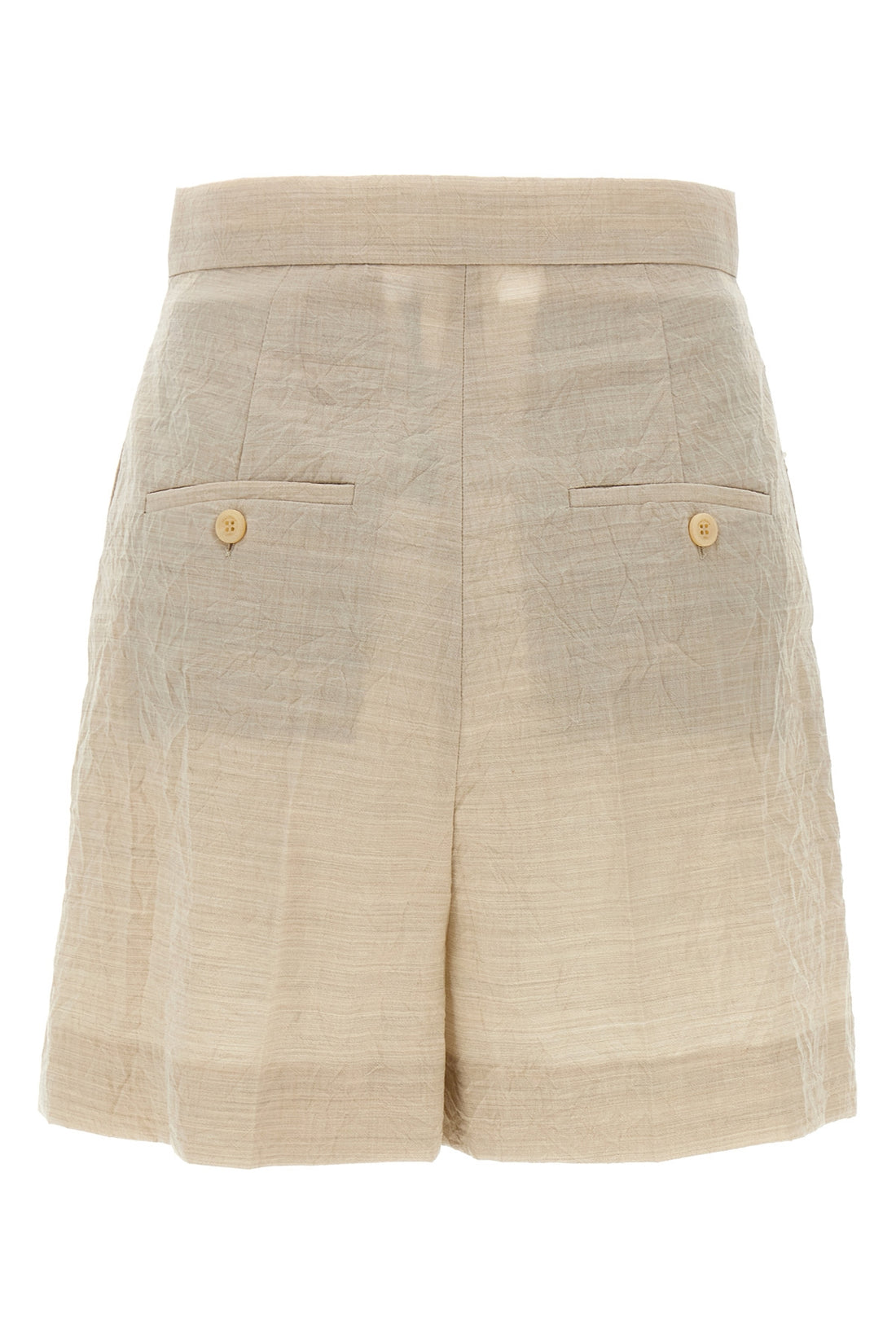 MAX MARA 40 abisso1234 wool canvas shorts