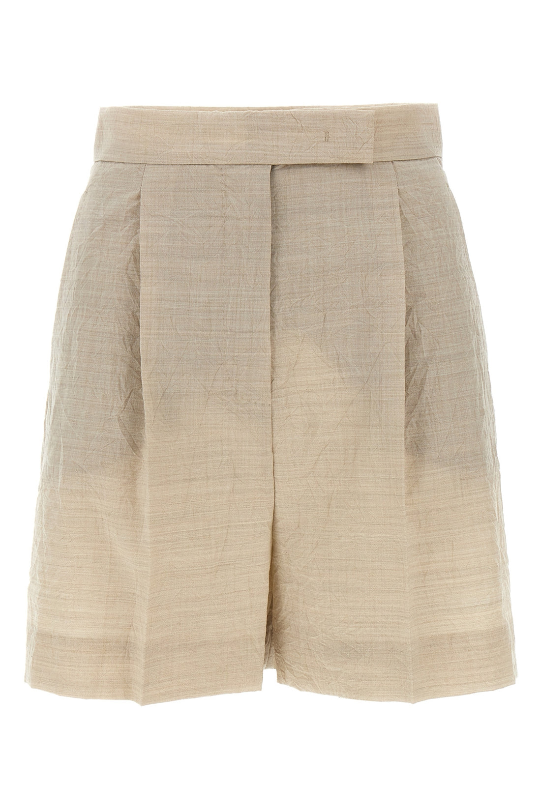 MAX MARA 40 abisso1234 wool canvas shorts