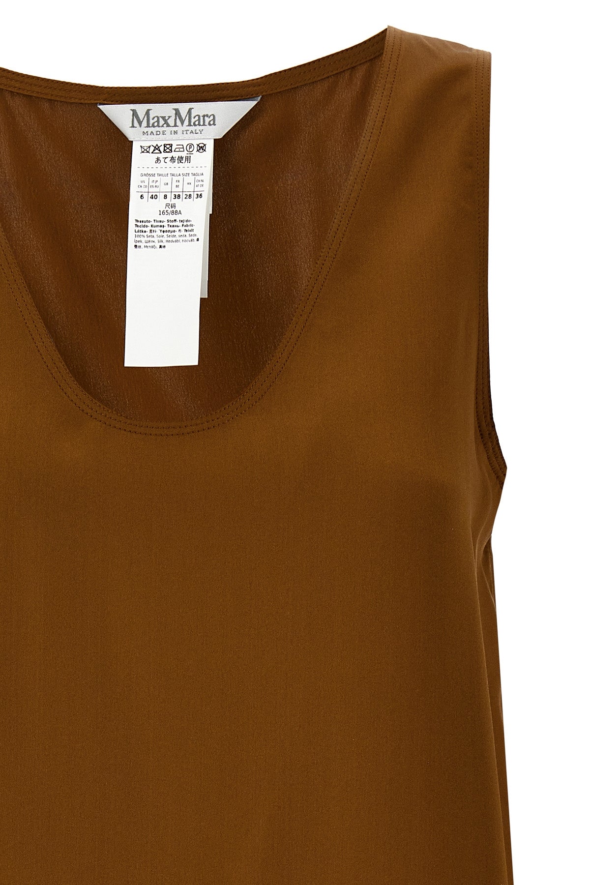 filly sleeveless top in silk