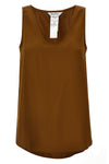 filly sleeveless top in silk