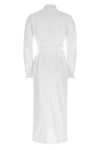 long balzac dress in stretch cotton twill