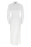 long balzac dress in stretch cotton twill