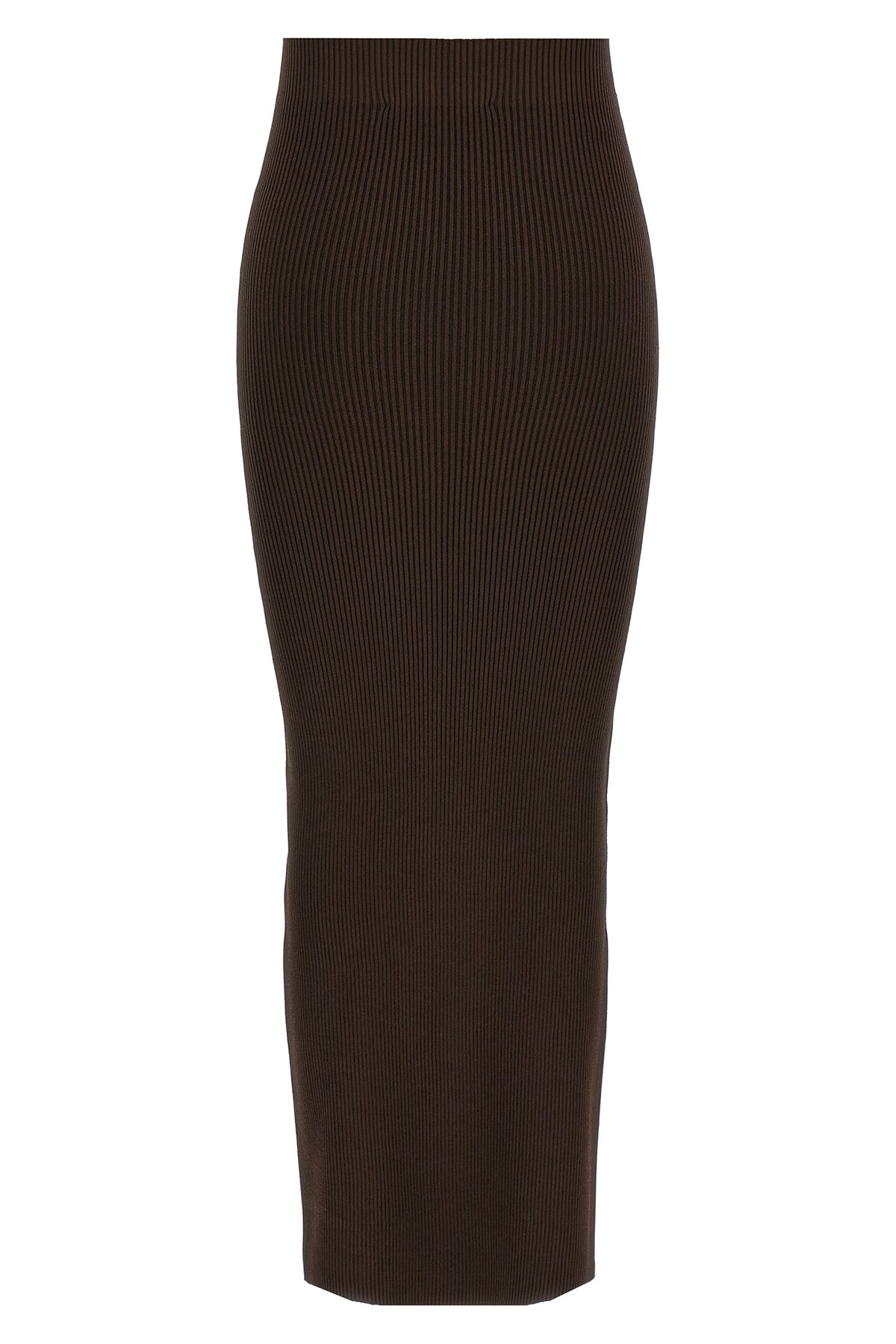 aprile1234 long skirt in ribbed stretch viscose crepe yarn