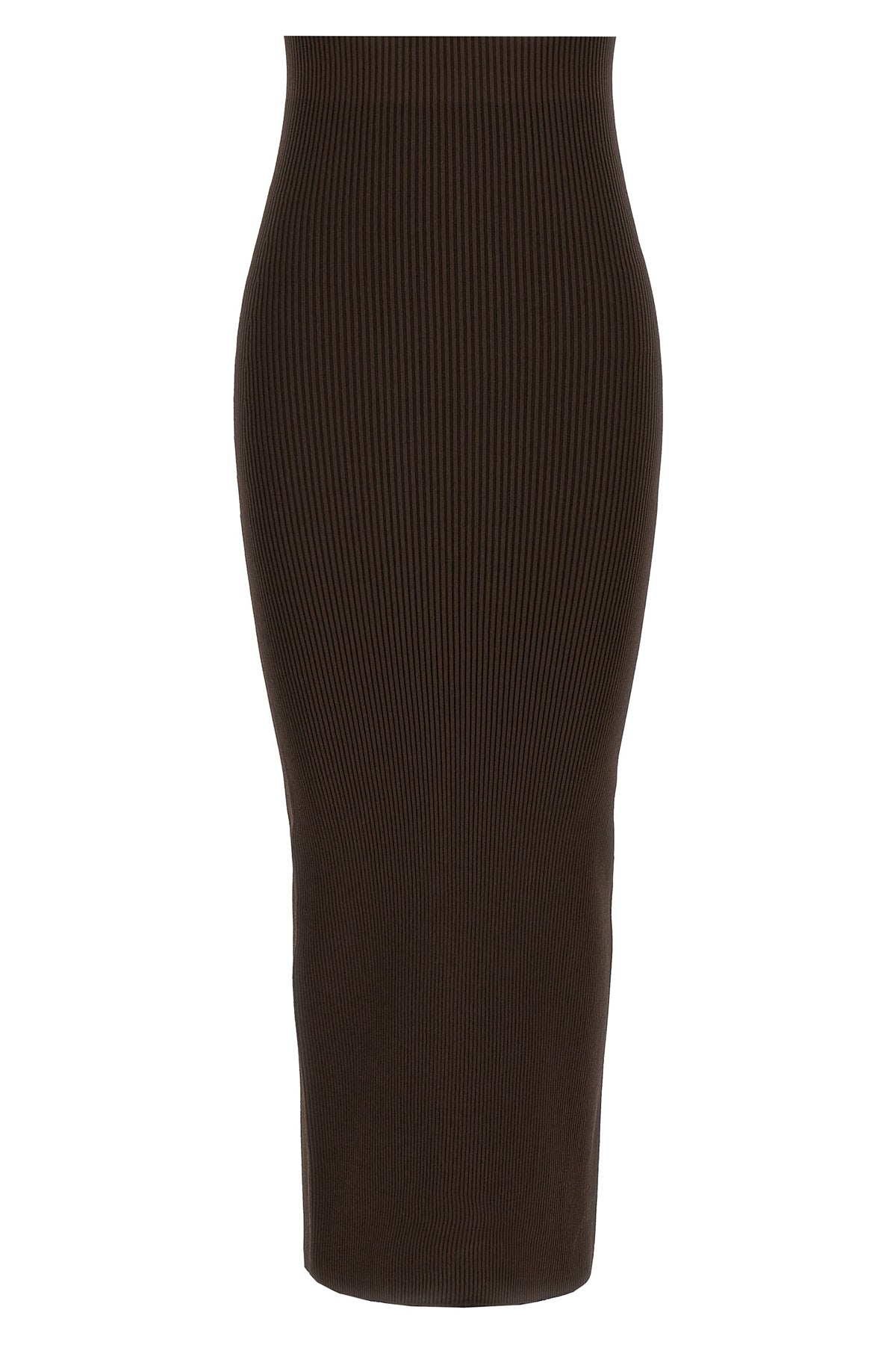 aprile1234 long skirt in ribbed stretch viscose crepe yarn