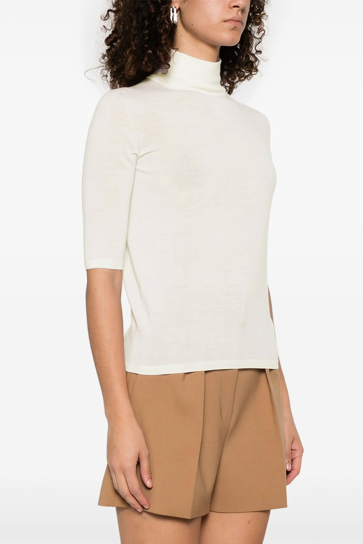cecina turtleneck in shaved wool yarn