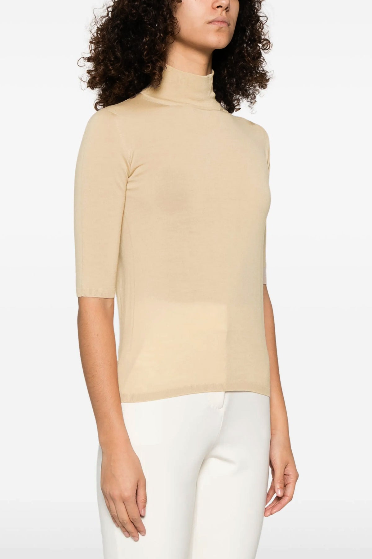 cecina turtleneck in shaved wool yarn