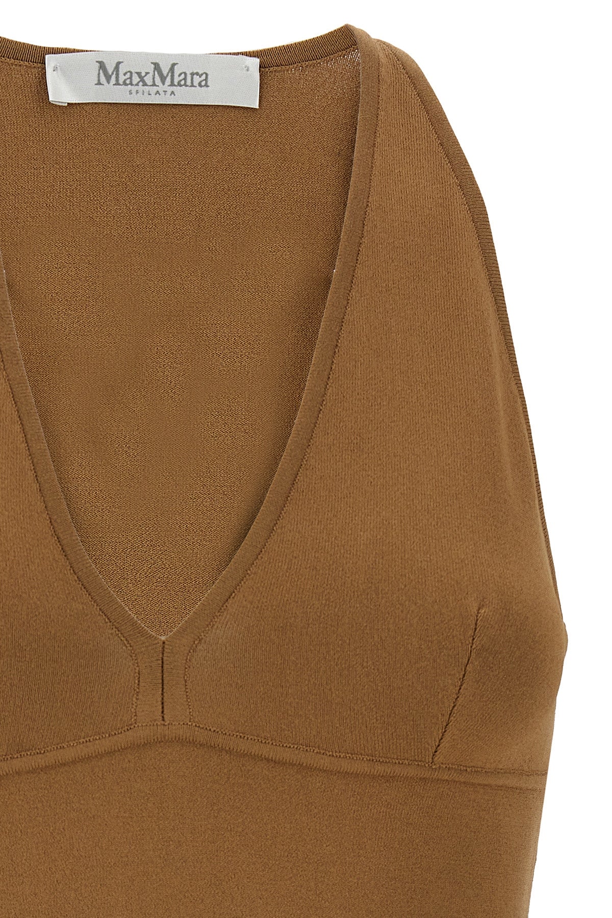 armida1234 top in stretch viscose crêpe yarn worked in fabric stitch