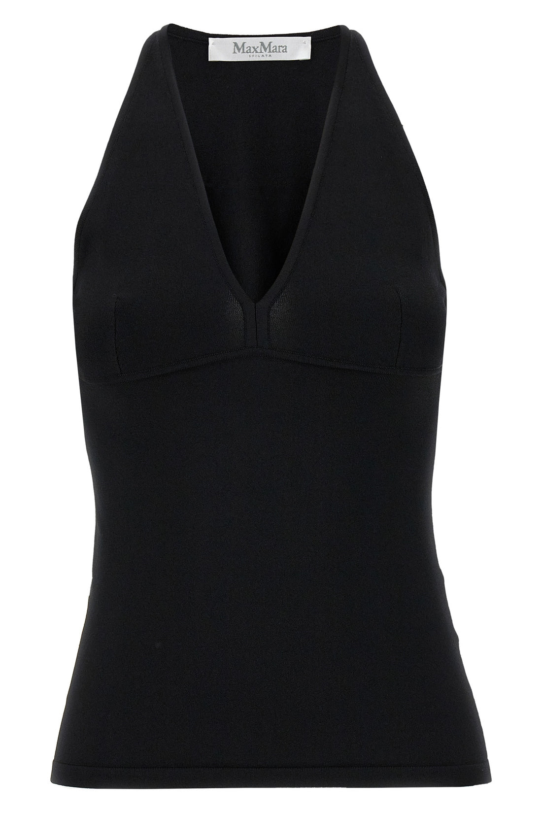 MAX MARA M armida1234 top in stretch viscose crêpe yarn worked in fabric stitch