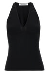 armida1234 top in stretch viscose crêpe yarn worked in fabric stitch