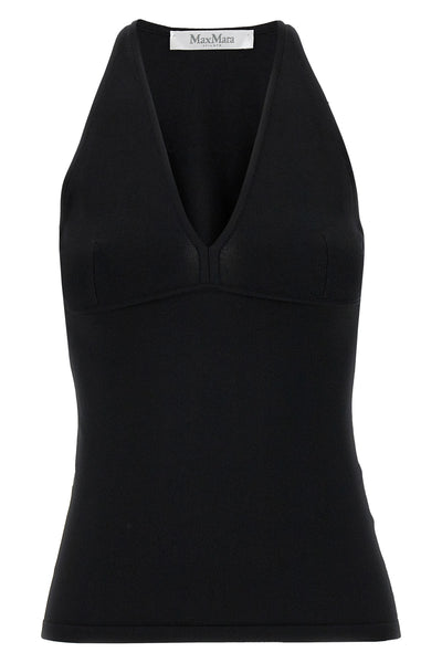 armida1234 top in stretch viscose crêpe yarn worked in fabric stitch