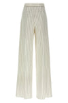 clarion pants in pinstriped cotton and linen blend