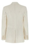 jadi single-breasted blazer in cotton and linen blend