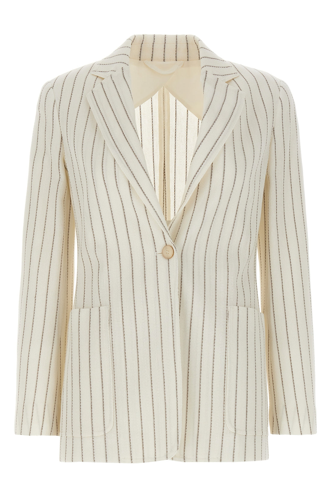 MAX MARA 42 jadi single-breasted blazer in cotton and linen blend
