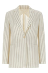 jadi single-breasted blazer in cotton and linen blend