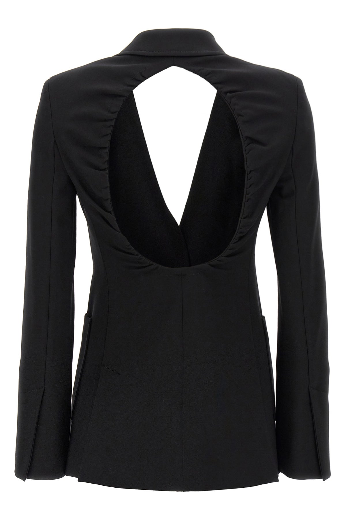 anagni single-breasted blazer in compact stretch viscose jersey