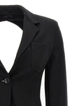 anagni single-breasted blazer in compact stretch viscose jersey