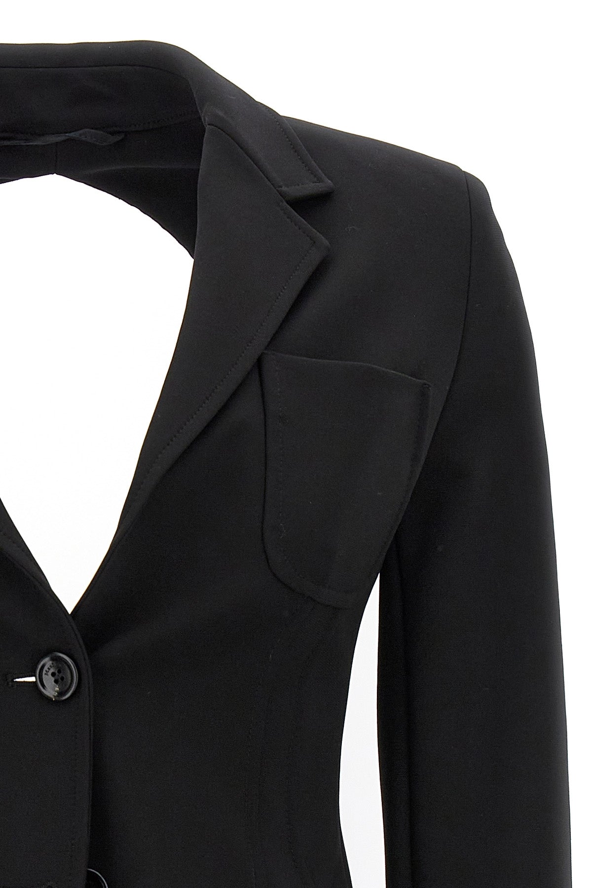 anagni single-breasted blazer in compact stretch viscose jersey
