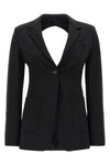 anagni single-breasted blazer in compact stretch viscose jersey