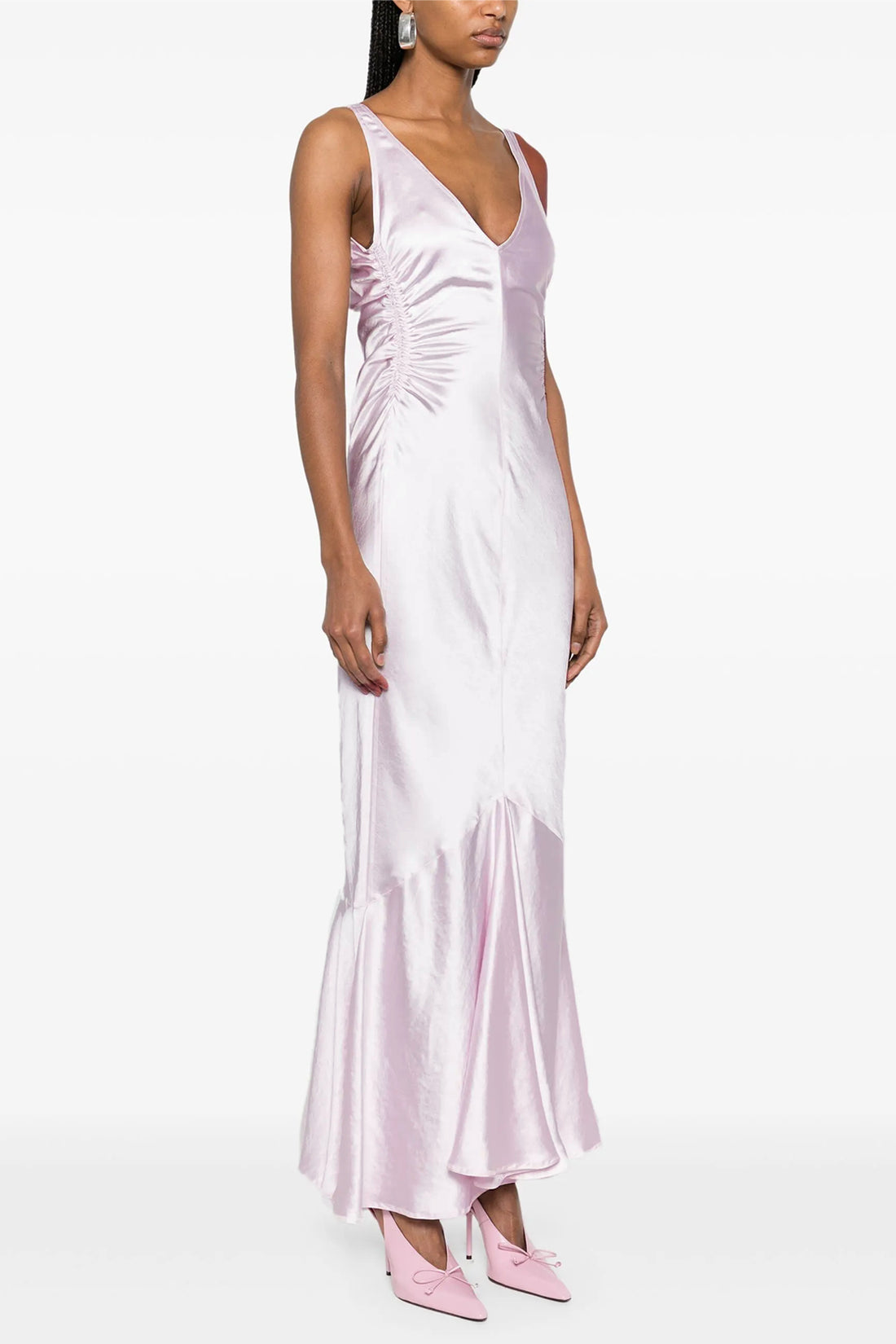 SPORTMAX 38 long satin katia dress