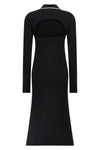 operoso midi dress in viscose blend crepe knit